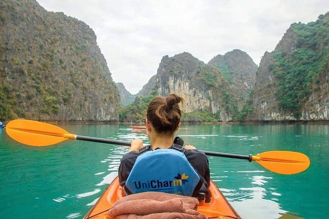 1 night cruise selection over Halong, Bai Tu Long or Lan Ha Bay - Halong Bay: Sung Sot cave, Titov island, and the classic icons