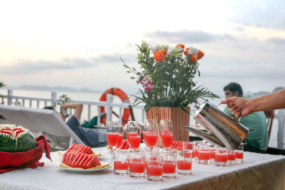 2-Day Royal Palace Ha Long Bay & Ti Top Island Cruise - Sunset party, chef dinner, and the evening choices you can actually control