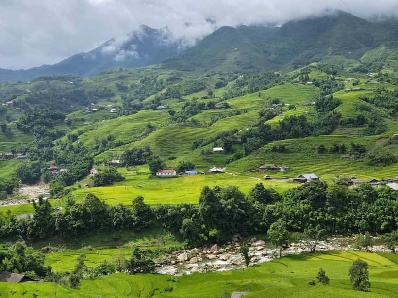 2 Night Lao Chai-Ta Van Homestay- Trekking & Fansipan Visit - Day 3: Giang Ta Chai village views, suspension bridge crossing, and the trip back
