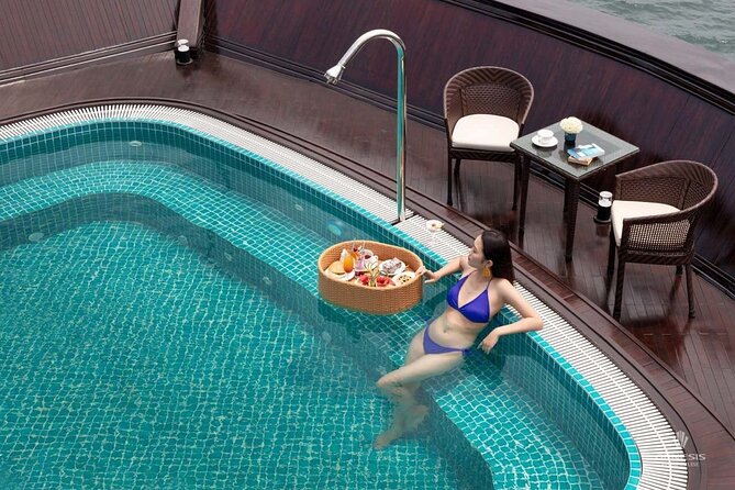 2Days-1Night Halong Bay Luxury Genesis Regal Cruises - Cabin comfort: balconies, bathtubs, and a calmer night
