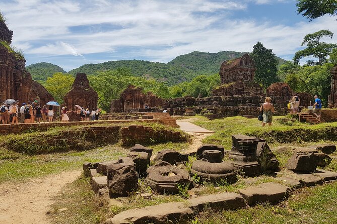 A Private Full Day Tour to My Son Sanctuary & Marble Moutains - Linh Ung Pagoda: the Goddess of Mercy statue plus a chance for monkey photos