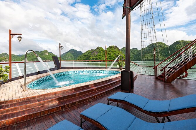 Amanda Luxury Cruise - Best Overnight Cruise Halong & Lan Ha Bay - Day 2: Tai Chi on deck and the karst views before brunch