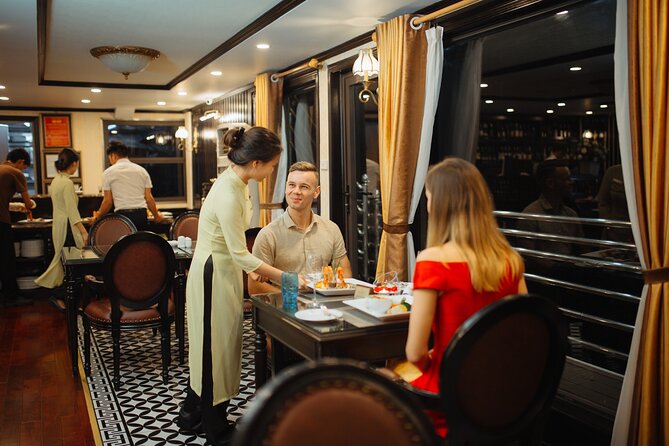 Athena Royal Cruise - Luxury Halong Bay Overnight Cruise 2D1N Tour - Day 1 in Ha Long Bay: caves, Ti Top, and a water-focused afternoon
