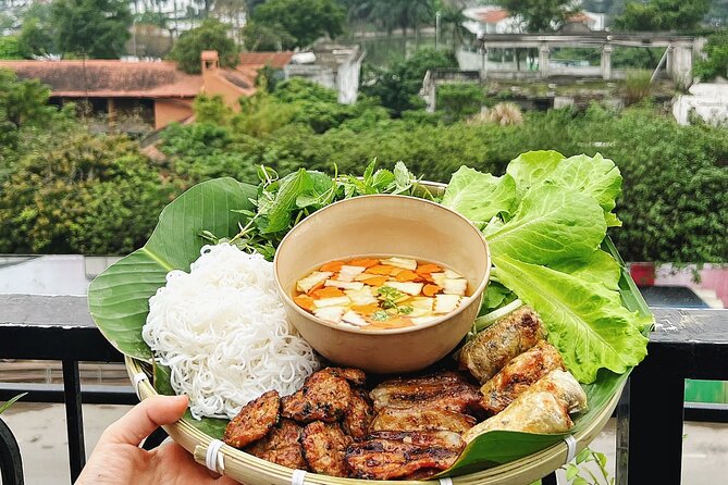 Authentic Bun Cha Hanoi making - with skyline view of Westlake - Cooking bun cha Hanoi the way locals actually eat it