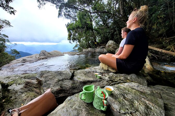 Bach Ma National Park trekking deluxe daily tour from Hue - Do Quyen Waterfall: the optional steep steps (and cold water)