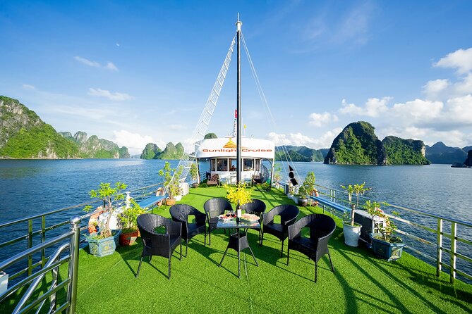Best Price Halong 5 Star Day Cruise Buffet, Pool ,Sunset party - Ti Top Island: swimming or the climb with the best panorama payoff