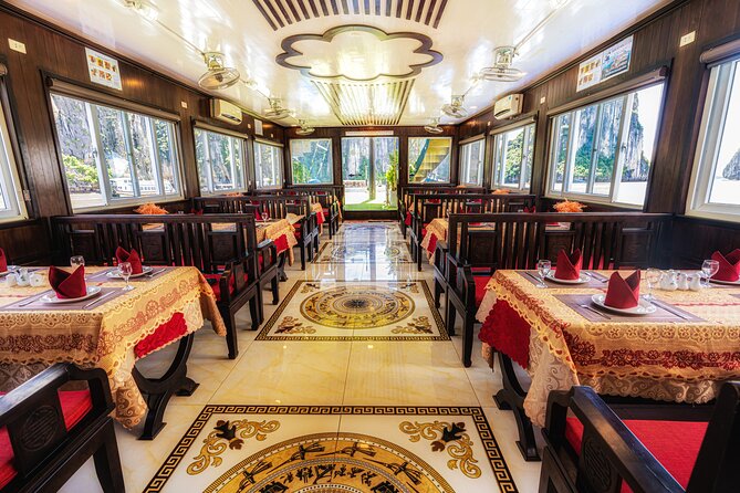 Best Price Halong 5 Star Day Cruise Buffet, Pool ,Sunset party - Buffet lunch and sunset party: eating well without planning your life