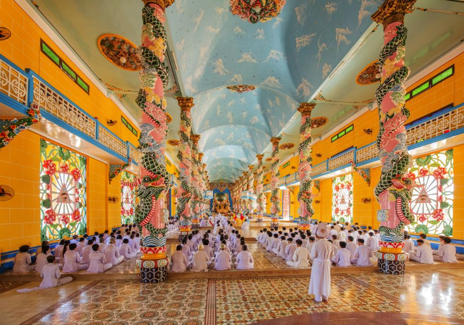Black Virgin Mountain, Cao Đài Temples & Củ Chi Tunnels Tour - Cao Đài Temples Near Bà Đen: A Faith With Distinct Visual Language