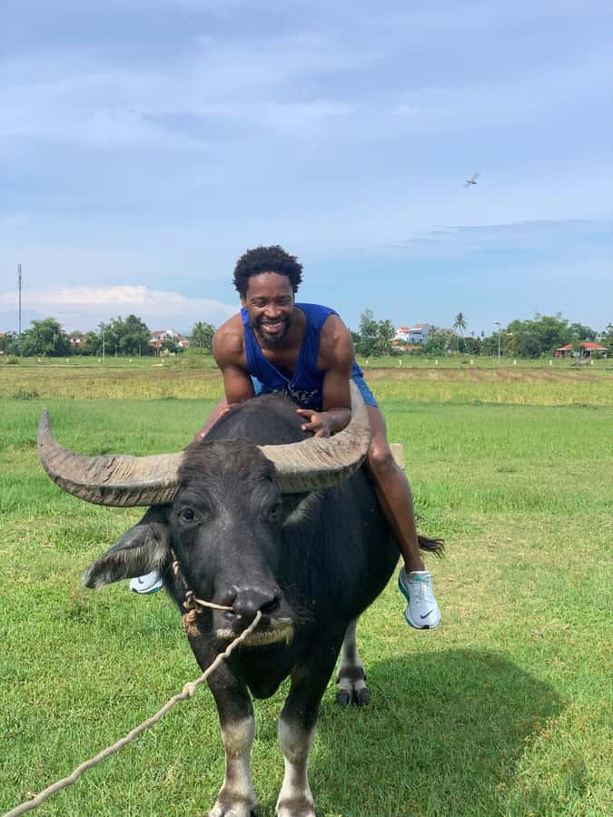 BUFFALO RIDING -BASKET BOAT & BIKE TOUR-HOI AN - Ride Out of Hoi An: Village Lanes, Rice Paddies, and Coconut Palms