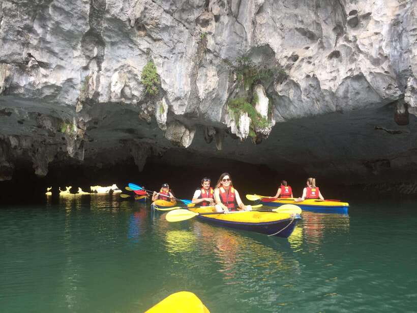 Cat Ba: 2-Day Lan Ha Bay Cruise with Activities & Meals - Day 1 from lunch onward: karst views, kayaking, and a real sunset plan