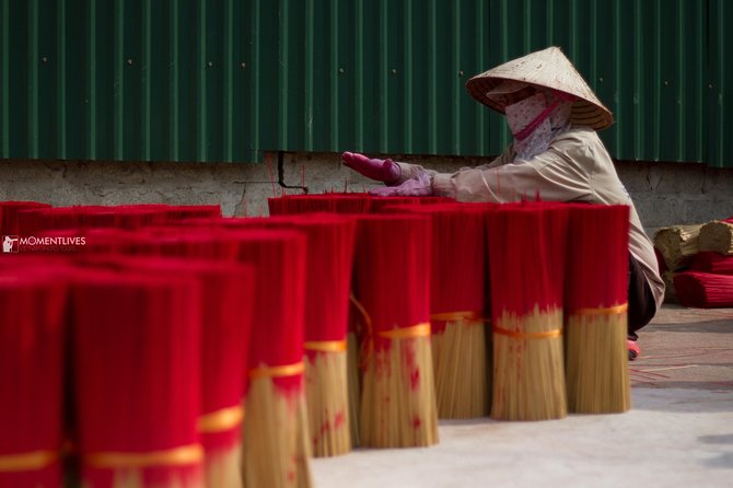 Colors of Incense village Quang Phu Cau - Inside the incense-making process: bamboo to dye to sun-drying