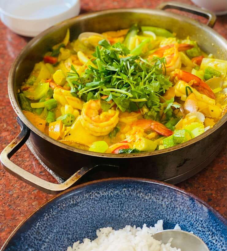Cooking Class at Green Bamboo - The hands-on part: cooking your own dishes, not just learning