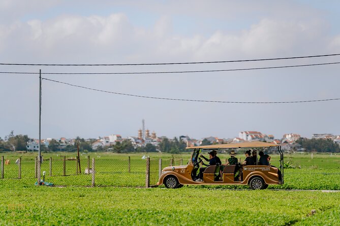 Countryside Adventure Private Tour by Electric Car - From the parking spot to Thu Bon River: Moonlight Bridge views