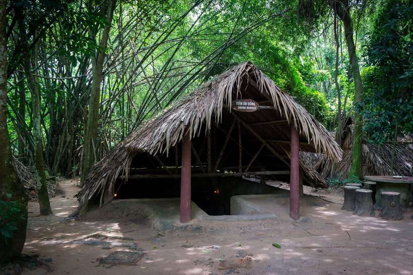 Cu Chi Tunnels Afternoon Trip from Ho Chi Minh City - Entering the permitted tunnel areas: living spaces and battlefield functions