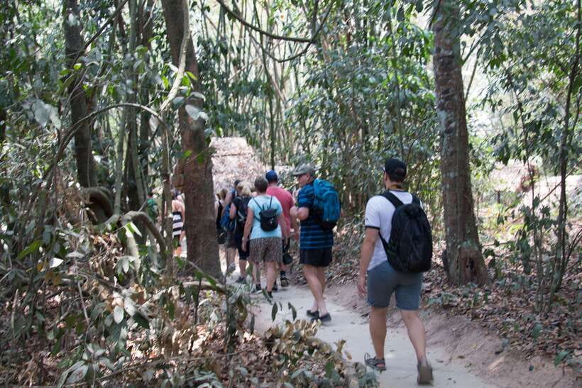 Cu Chi Tunnels Half-Day: Big Group Vietnam War Experience - Cassava and tea: a simple taste with a serious backstory