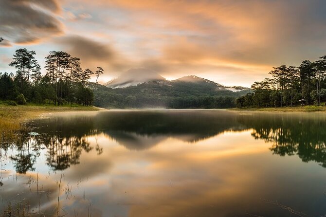 Da Lat Full-day Tour with Langbiang Mountain, Datanla Waterfall, Crazy House - Robin Hill Cable Car and Truc Lam Zen Monastery by Tuyen Lam Lake