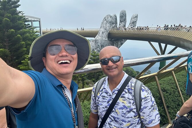 DA NANG Ba Na Hills, Golden Bridge & Cable Cars PRIVATE TOUR - Golden Hands Bridge: the photo magnet you can actually enjoy