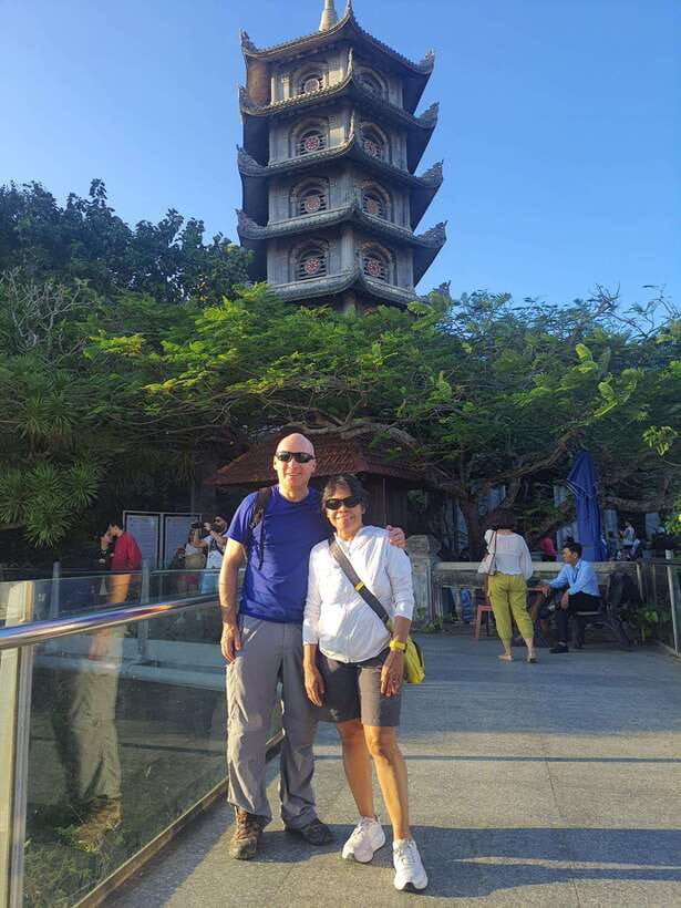 Da Nang: Golden Bridge, Marble Mt, Am Phu Cave & Lady Buddha - Golden Bridge at Ba Na Hills: the giant hands and the cloud-walk feeling