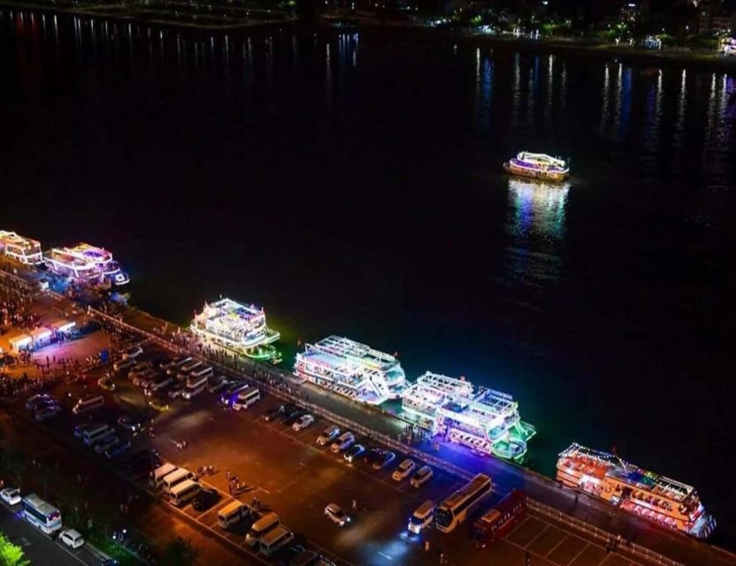 Da Nang: Han River Cruise & Cham Dancing by Phu Quy Cruise - What you’ll actually see: Dragon Bridge, Love Lock Bridge, and the Sunworld Ferris Wheel