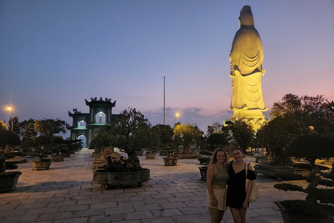 DA NANG NIGHTLIFE Tour with MARBLE MOUNTAIN & LADY BUDDHA STATUE, DRAGON BRIDGE - Marble Mountains: caves, pagodas, and the war-time stories inside the rock