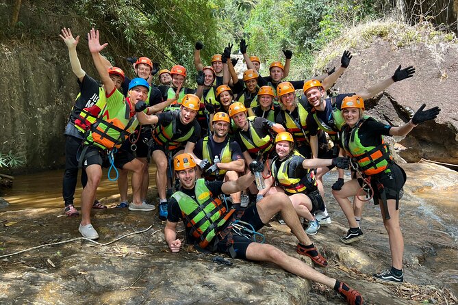 DaLat Canyoning & Experience 1500m Zipline - From the 18m Dry Cliff to Waterfall Zipline Stations