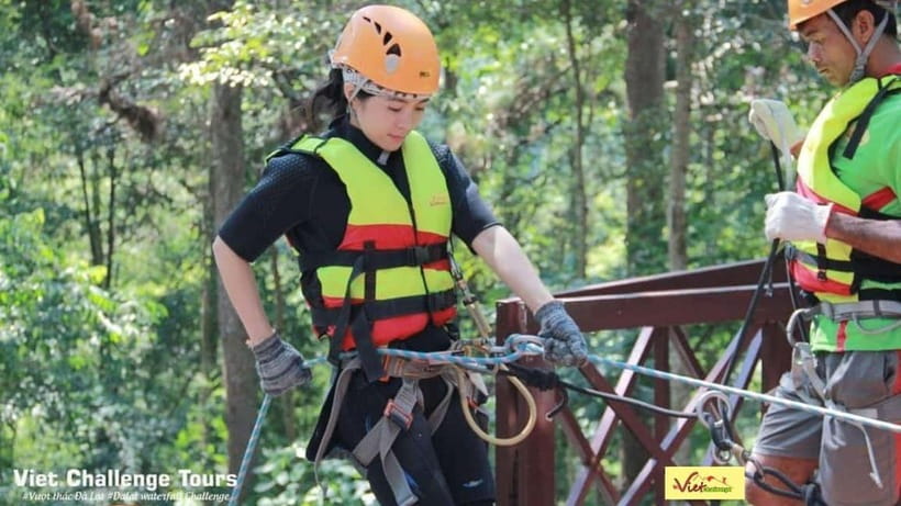 Dalat: Canyoning Extreme Adventure at Datanla Waterfall - The 25m waterfall conquering challenge: where courage gets tested