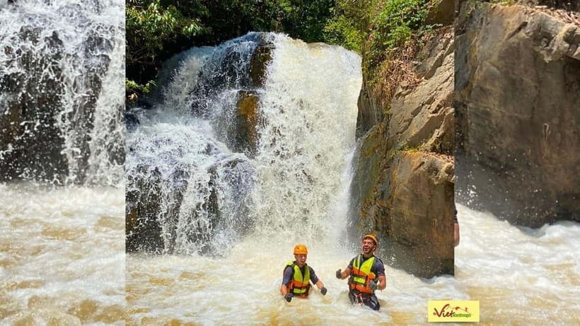 Dalat: Canyoning Extreme Adventure Vietnam - The Vertical Section: 18M Dry Cliff, 70M Zipline, and the 15M Challenge