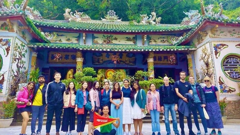 DaNang/HA: Lady Buddha, Marble Mountain & Am Phu Caves Tour - Monkey Mountain and the Lady Buddha: views, peace, and a lot of steps