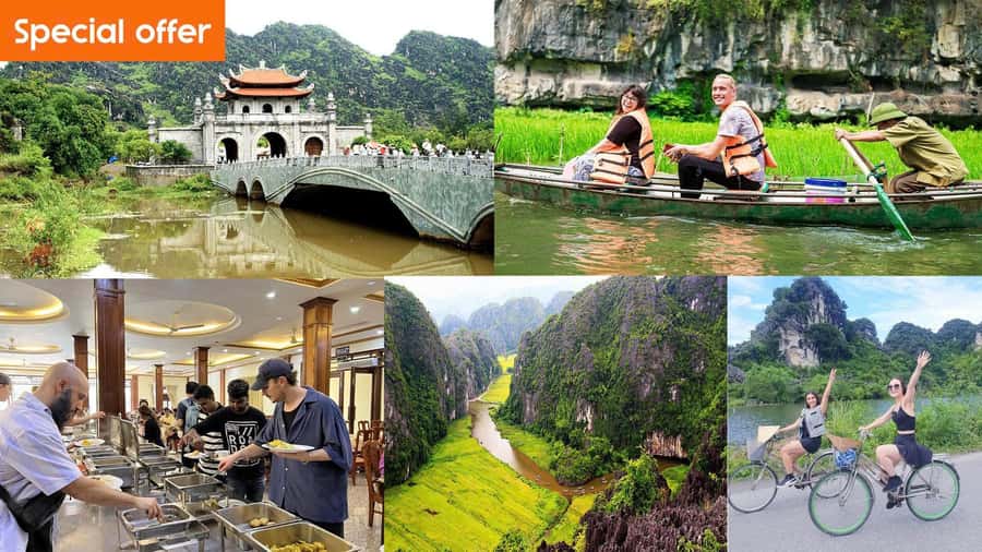 Day Trip: Hoa Lu, Trang An, Mua Cave with Transfer and Lunch - Entering Hoa Lu and King Dinh Temple in Ninh Binh