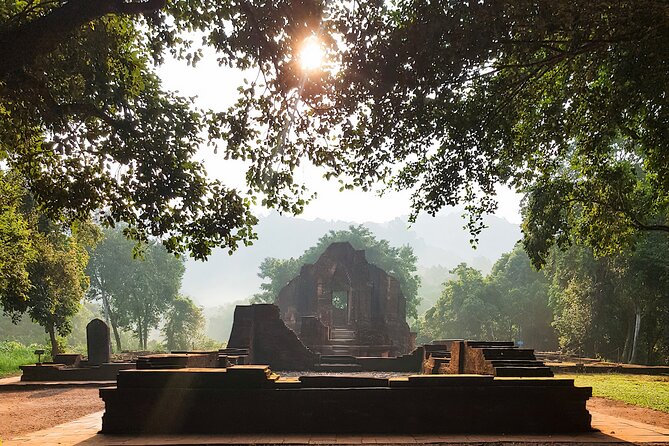 Early Morning My Son Sanctuary Trip w. Champa Food & Coffee - Breakfast with Champa flavors: My Quang, mochi, and hot drinks