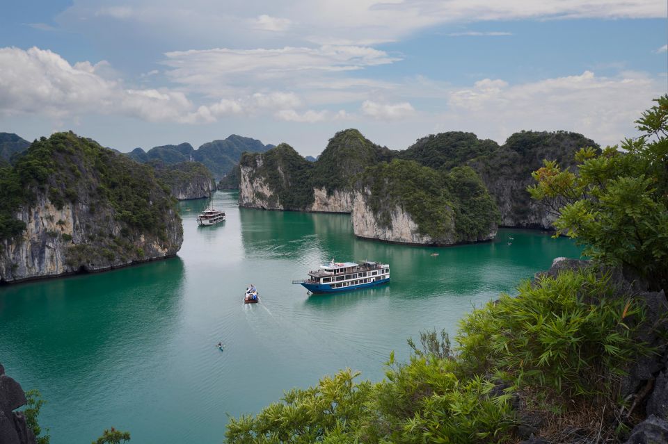 From Halong: 2 Days / 1 night with Halong - Lan Ha tour - Day 1: Tuan Chau Pickup to Lan Ha Kayak Time (Plus Con Vit Seafood Lunch)