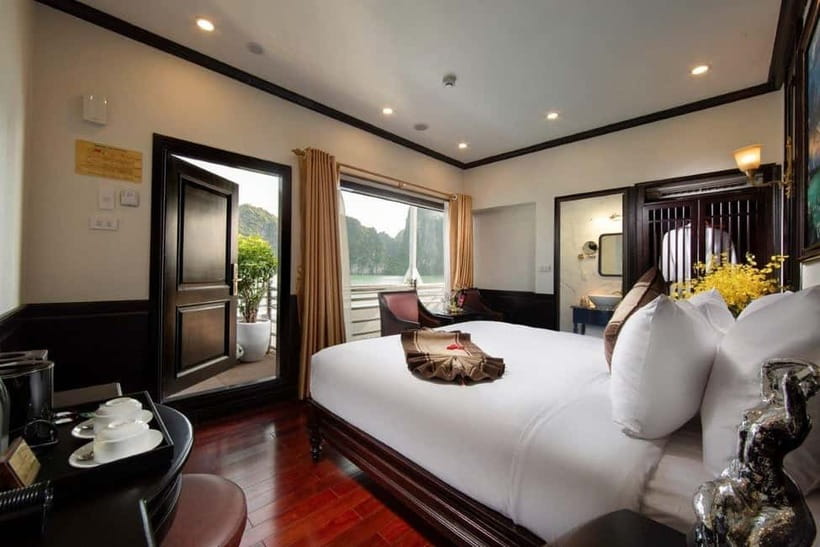 From Hanoi: 3 Day Halong Bay 5 Star Cruise - Ninh Binh Tour - Luxury cruise time: Halong Bay caves, kayaking, Titov Island, and cabin comfort