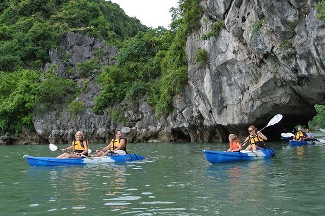 From Hanoi: Halong Day Cruise Highlight With 3<em>/4</em>/ 5<em> Options – Ha Long by water: scenic cruising time with real breaks’ /><br />
After lunch, the pace shifts into sightseeing blocks. This is not one continuous “walk forever” day. Instead, you get distinct segments—cave, island viewpoint, kayaking option—so you are not stuck waiting around without a reason.</p>
<p><p>That structure is a big part of why many people call this an especially well organized one-day option. The boat time is not just empty scenery; it is the connective tissue between stops.</p>
</p>
<h2 id="sung-sot-surprise-cave-the-big-cave-payoff">Sung Sot (Surprise) Cave: the big cave payoff</h2>
<p><img width="669" height="446" decoding="async" src=