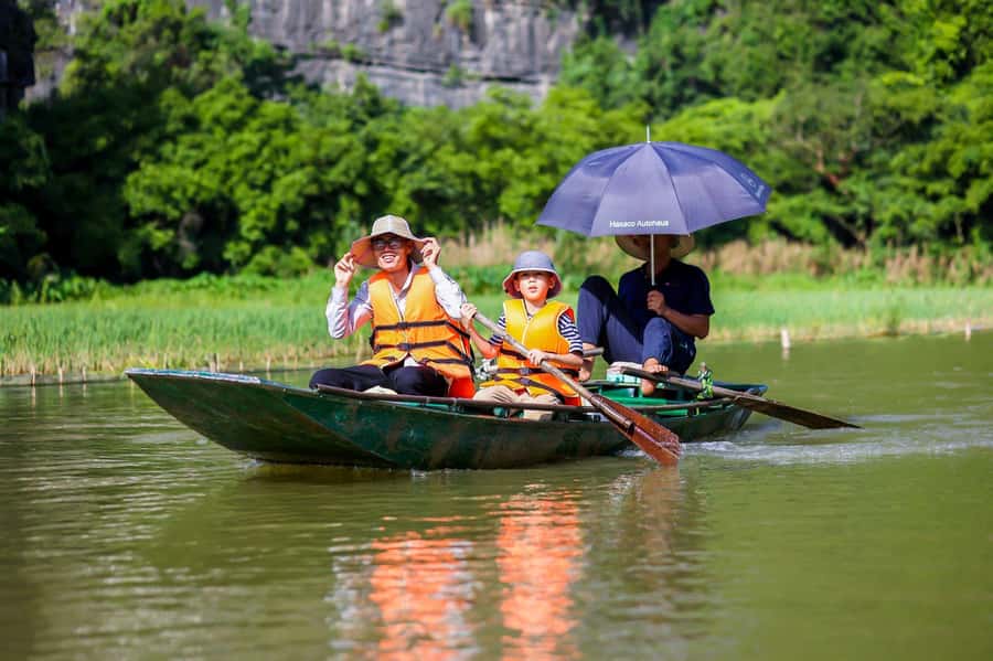 From Hanoi: Hoa Lu, Tam Coc, and Mua Cave Adventure Day Tour - Tam Cốc boat time: the signature scenery that feels different
