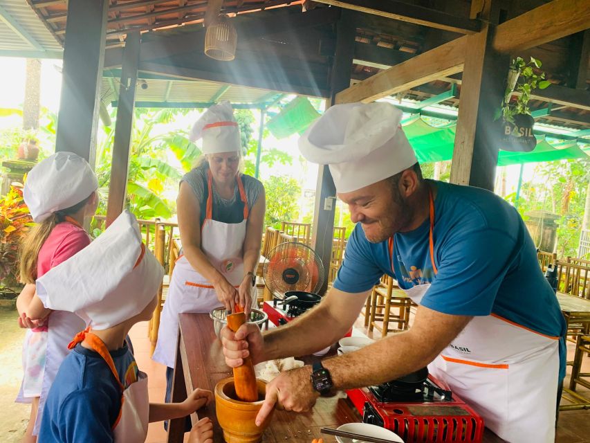 From Hoi An: Cooking Class at Organic Farm - Hands-on cooking in the kitchen: four Vietnamese dishes, taught step by step