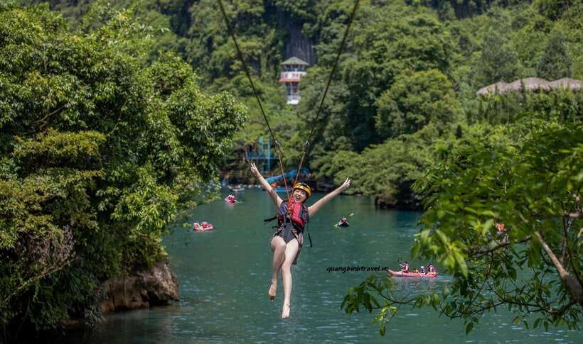 From Phong Nha/DongHoi: Paradise Cave and Zipline Dark Cave - Key highlights worth your attention