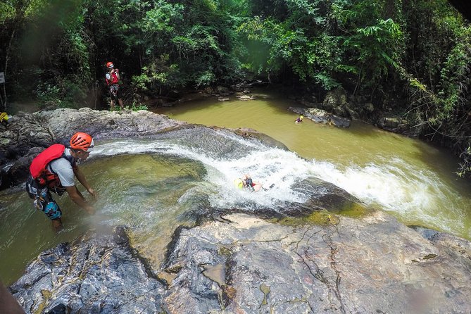 Full-Day Canyoning Tour with Datanla Falls Rappelling - Your first rappel: the ~15-meter descent into the river