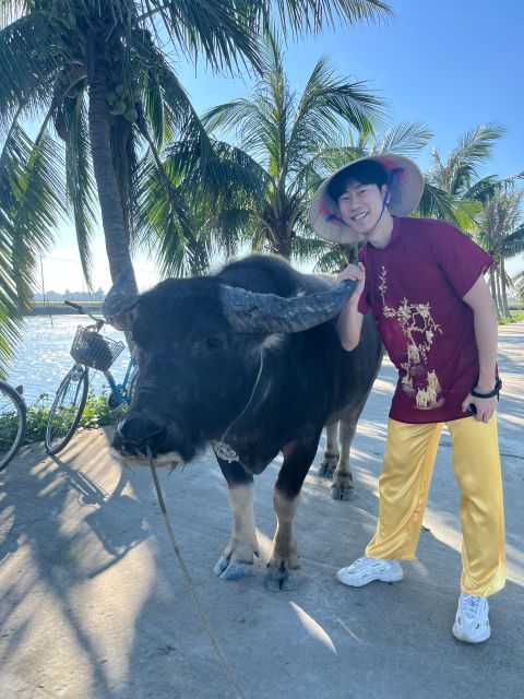 Funny day cycling, Buffalo riding and Basket boat - Water buffalo riding: the fun part that still teaches