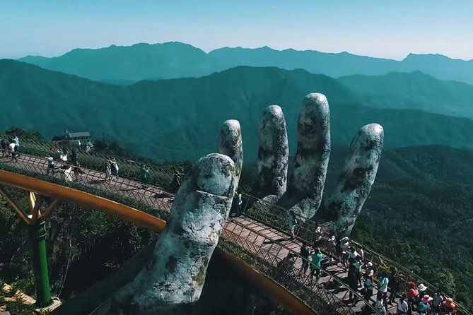 Golden Bridge & Ba Na Hills 1 Day including buffets lunch & 2 ways Cable Car - The feel of Ba Na Hills: part Vietnam, part theme park set