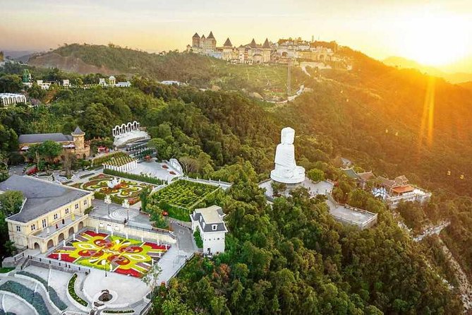 Golden Bridge & Ba Na Hills 1 Day including buffets lunch & 2 ways Cable Car - French Village Campanile and the temple-and-architecture route