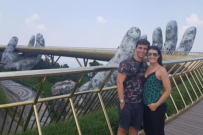 GOLDEN BRIDGE BA NA HILLS - CABLE CAR & Da Nang City PRIVATE TOUR - Dragon Bridge: a quick skyline-and-steel photo moment