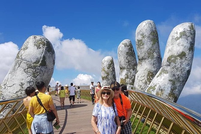 Golden Bridge-Marble Mountain-Hoi An City -Boat Ride-Night Market - Morning pickup at 7:30: private comfort, long day math
