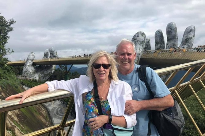 Golden Bridge-Monkey mountain-Dragon Bridge -Marble Mountain Fullday PrivateTour - Golden Bridge: the iconic photo stop, engineered down to the details