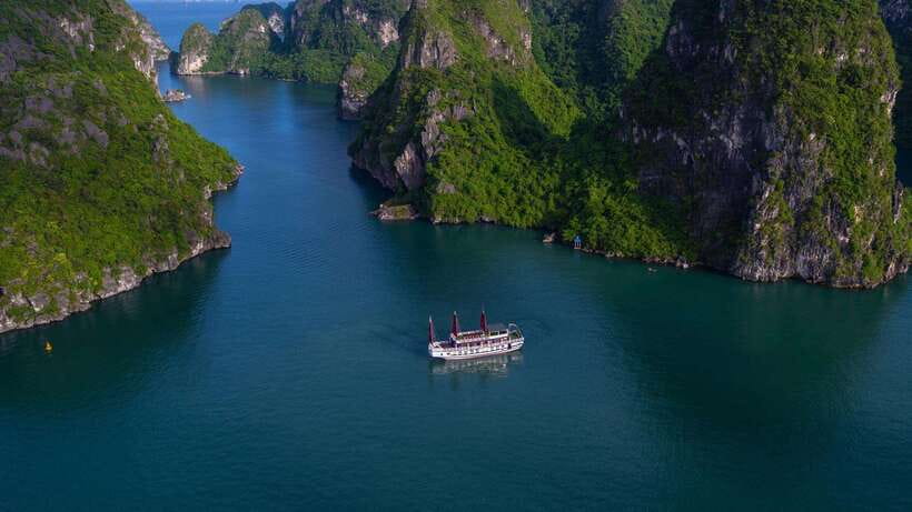Ha Long Bay - Bai Tu Long Bay Luxury Boat Tour & Transfer - Sung Sot Cave: walking into sea-level limestone