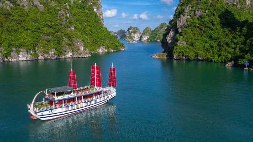 Ha Long Bay - Bai Tu Long Bay Luxury Boat Tour & Transfer - Onboard the Amazing Sails luxury wooden boat: comfort, crew, and your daily base
