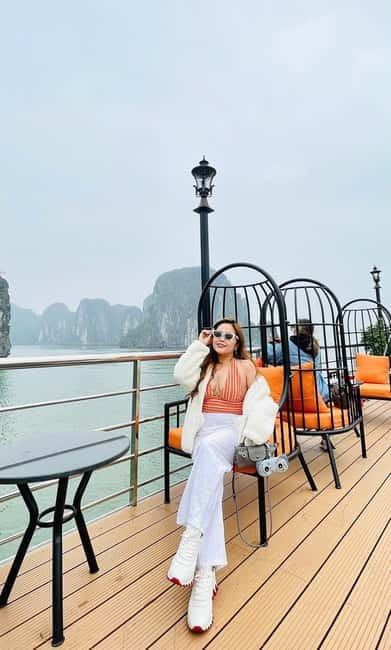 Ha Long Bay day trip with Luxury cruise - The Sail Out: Passing Fighting Cock and Incense Burner Islets