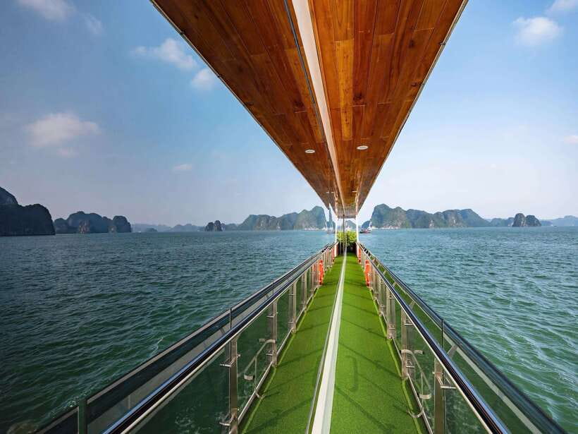 Ha Long Bay Luxury Full Day Cruise| Buffet & All Included - Titov Island: The Hike for Panoramic Views (and a Beach Option)
