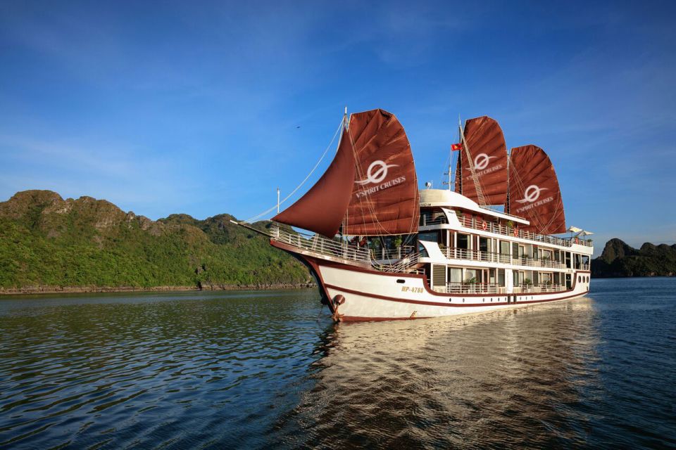 Ha Long & Lan Ha Bays: 2-Day Cruise with Meals & Kayaking - Day 1 from Lunch to Bright Cave: Bamboo Boats and Sunset Energy