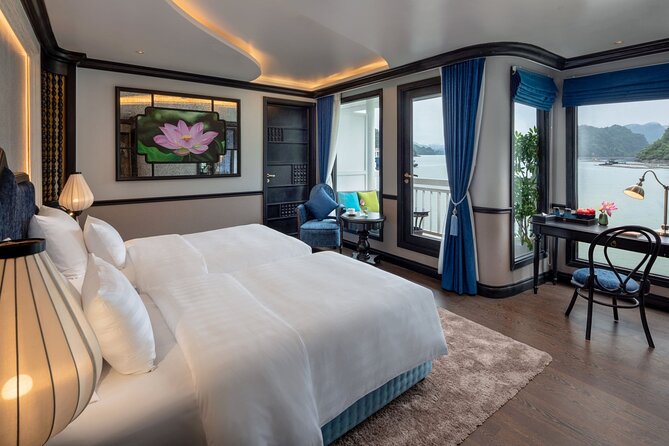 Halong Bay 2D1N Cruise Tour, Full Meals, Caves, Kayak &Transfer - Your floating base: Lotus cabins, sundeck time, and real privacy