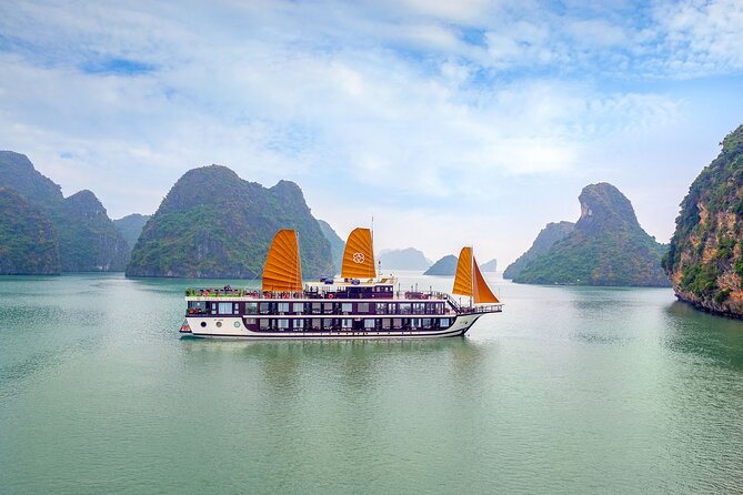 Halong Bay 3 days 2 nights on PEONY CRUISES 5 Stars LUXURY - Day 1: Tuan Chau to Lan Ha Bay, Tra Bau kayaking, and spring rolls